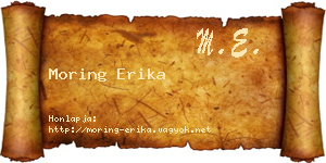 Moring Erika névjegykártya